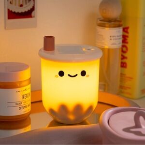 Smoke Pearl Boba Tea Ambient Light NEW nwt milk tea night light Kawaii Cute